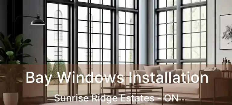  Bay Windows Installation Sunrise Ridge Estates - ON