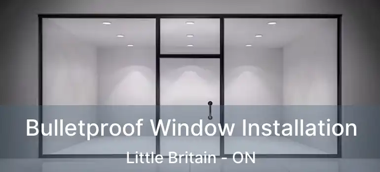  Bulletproof Window Installation Little Britain - ON