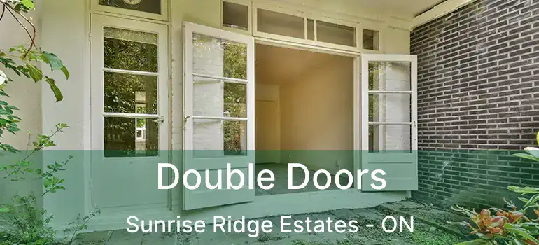  Double Doors Sunrise Ridge Estates - ON