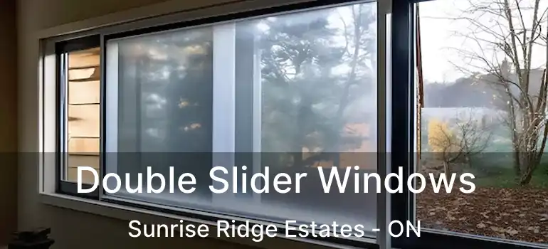  Double Slider Windows Sunrise Ridge Estates - ON