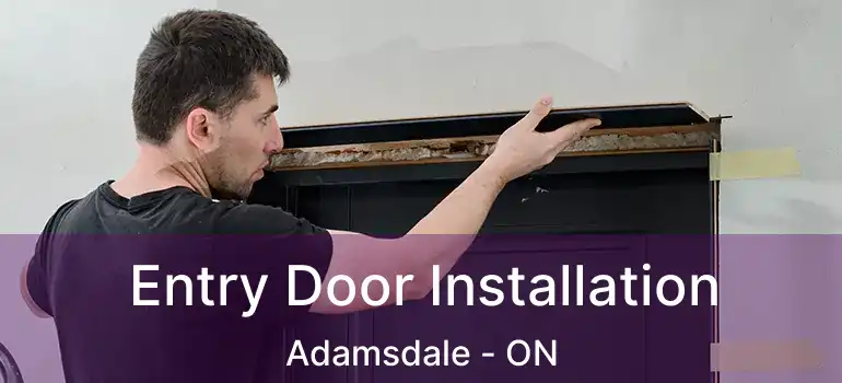  Entry Door Installation Adamsdale - ON