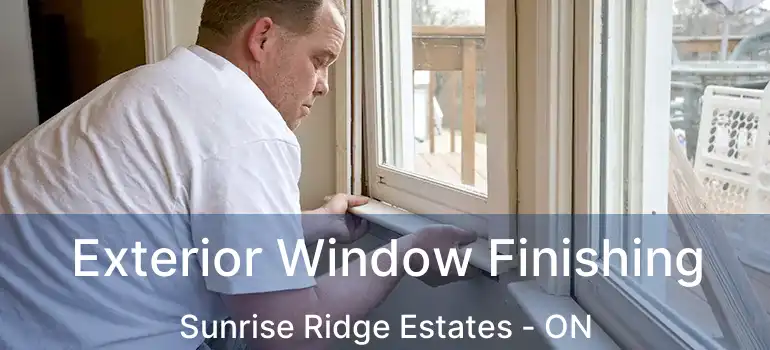  Exterior Window Finishing Sunrise Ridge Estates - ON