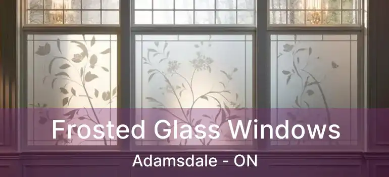  Frosted Glass Windows Adamsdale - ON