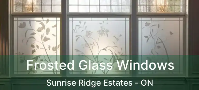  Frosted Glass Windows Sunrise Ridge Estates - ON