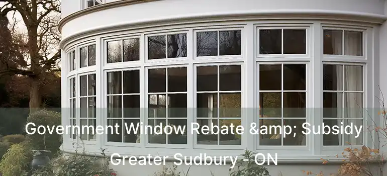  Government Window Rebate & Subsidy Greater Sudbury - ON