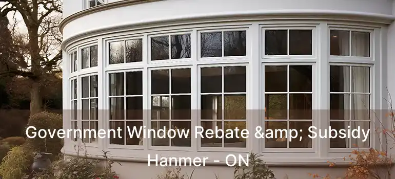  Government Window Rebate & Subsidy Hanmer - ON