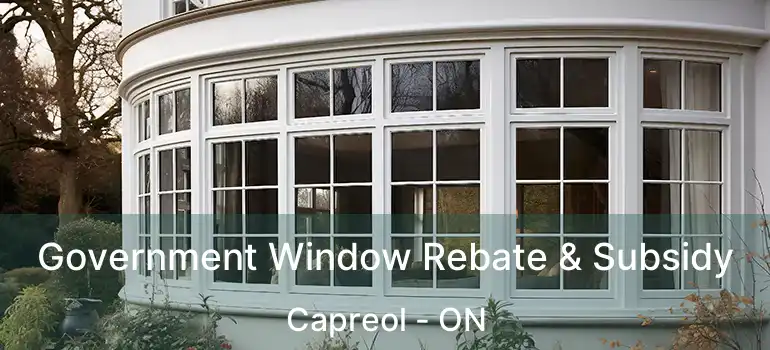  Government Window Rebate & Subsidy Capreol - ON