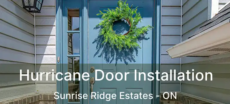  Hurricane Door Installation Sunrise Ridge Estates - ON