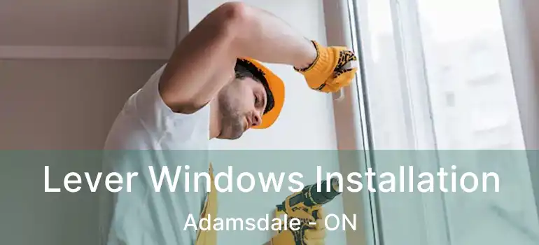  Lever Windows Installation Adamsdale - ON