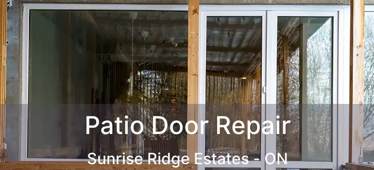  Patio Door Repair Sunrise Ridge Estates - ON