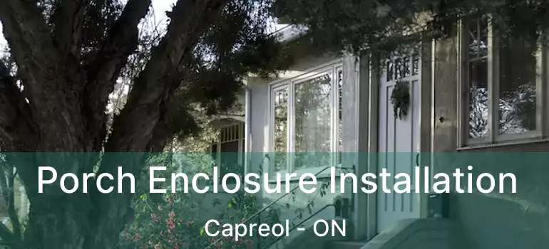  Porch Enclosure Installation Capreol - ON