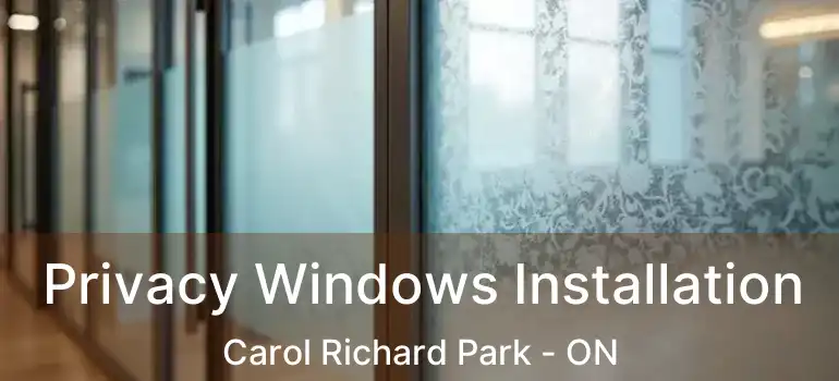  Privacy Windows Installation Carol Richard Park - ON