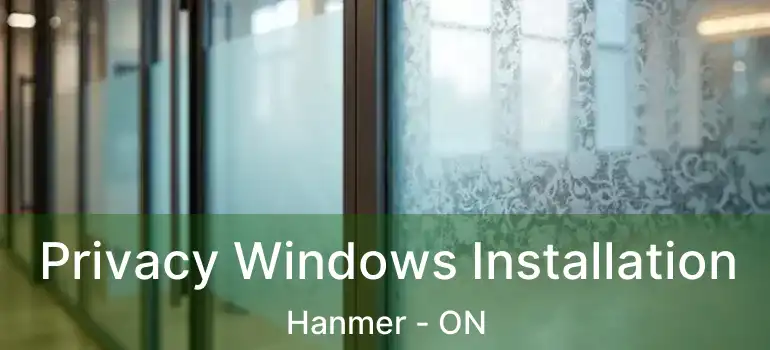  Privacy Windows Installation Hanmer - ON