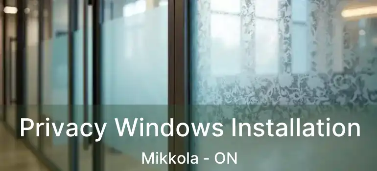  Privacy Windows Installation Mikkola - ON