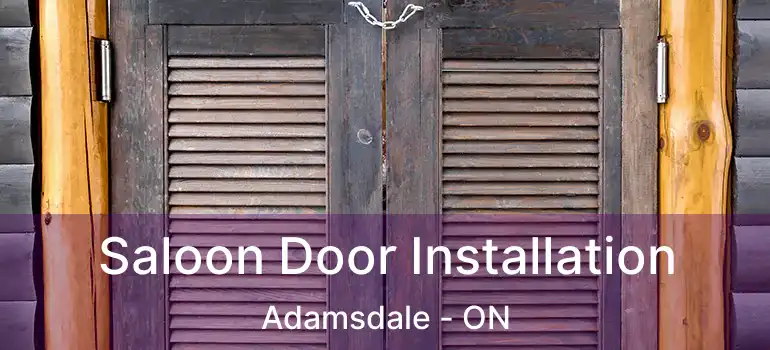  Saloon Door Installation Adamsdale - ON