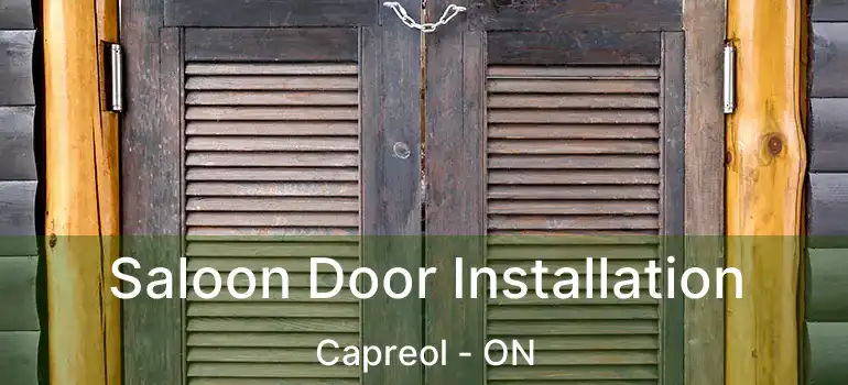 Saloon Door Installation Capreol - ON