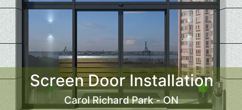  Screen Door Installation Carol Richard Park - ON