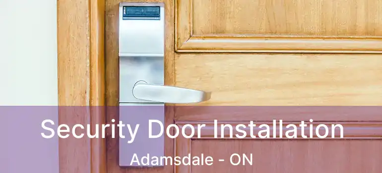  Security Door Installation Adamsdale - ON