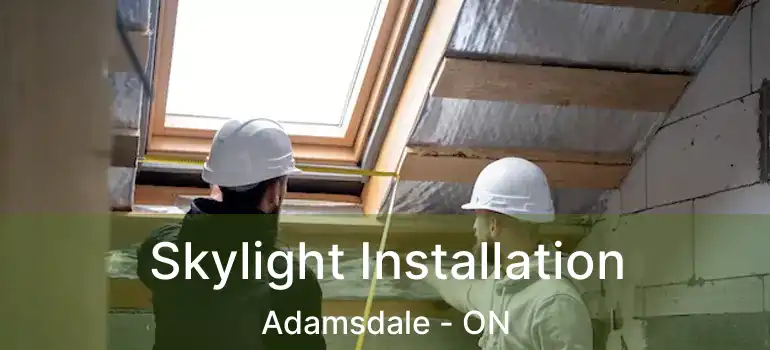  Skylight Installation Adamsdale - ON
