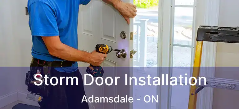  Storm Door Installation Adamsdale - ON