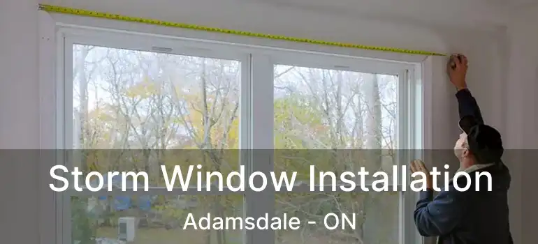  Storm Window Installation Adamsdale - ON