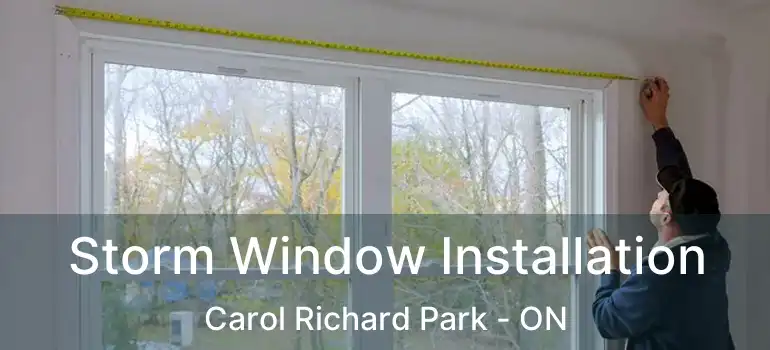  Storm Window Installation Carol Richard Park - ON