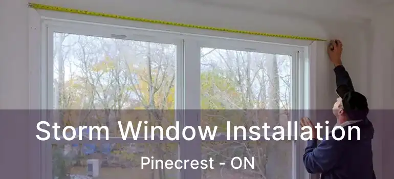  Storm Window Installation Pinecrest - ON