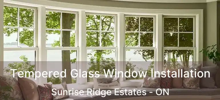  Tempered Glass Window Installation Sunrise Ridge Estates - ON