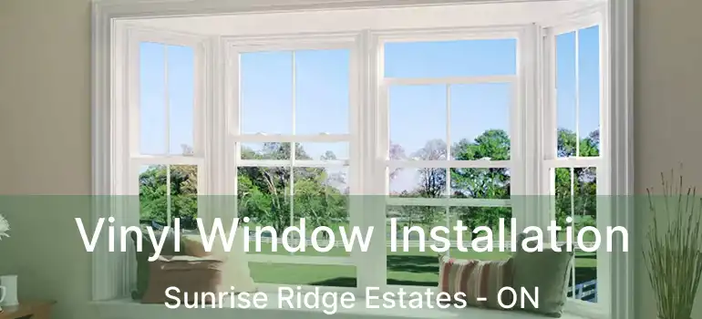  Vinyl Window Installation Sunrise Ridge Estates - ON