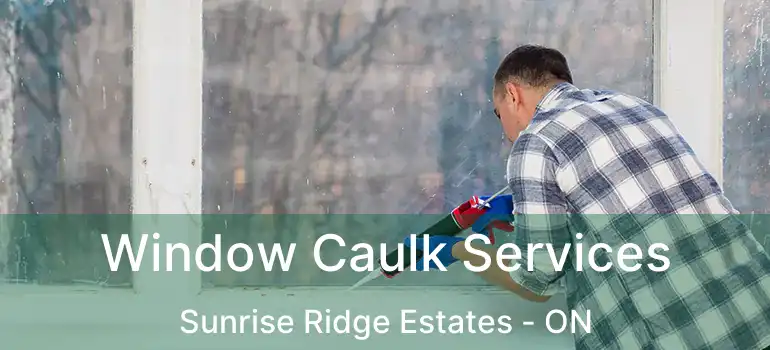  Window Caulk Services Sunrise Ridge Estates - ON