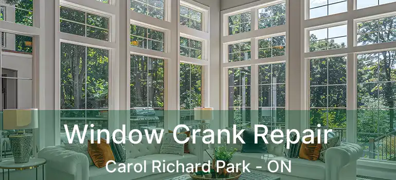  Window Crank Repair Carol Richard Park - ON