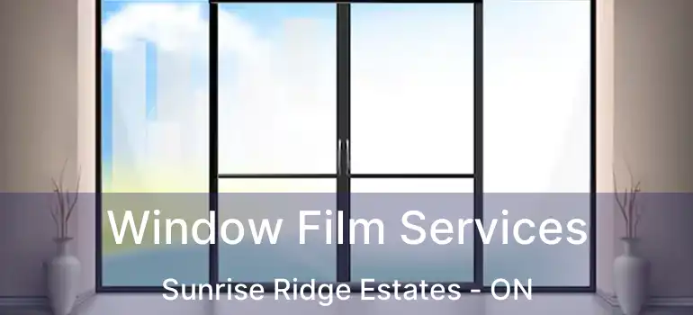  Window Film Services Sunrise Ridge Estates - ON