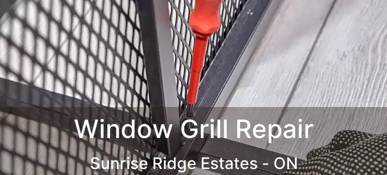  Window Grill Repair Sunrise Ridge Estates - ON