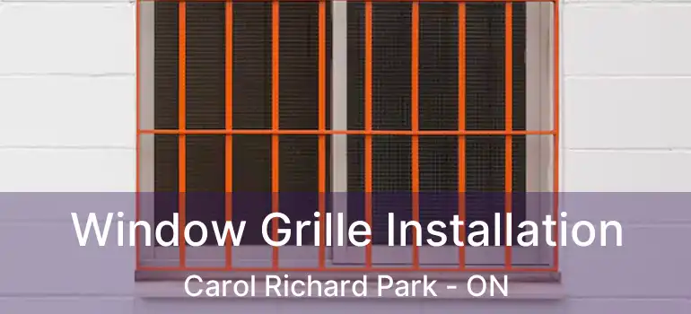  Window Grille Installation Carol Richard Park - ON