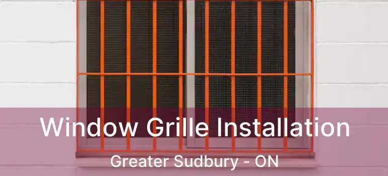  Window Grille Installation Greater Sudbury - ON