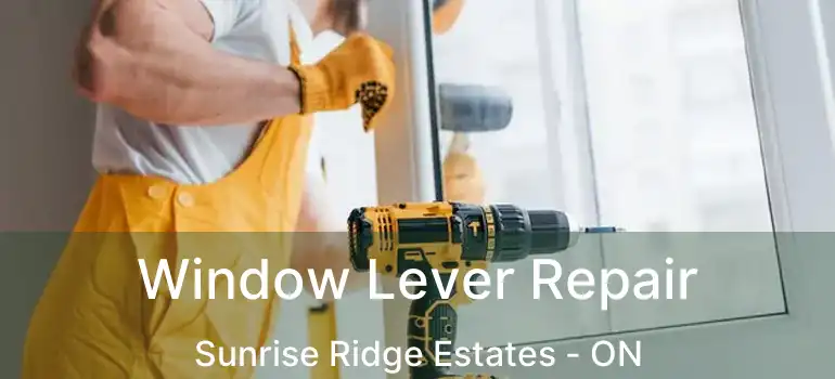  Window Lever Repair Sunrise Ridge Estates - ON