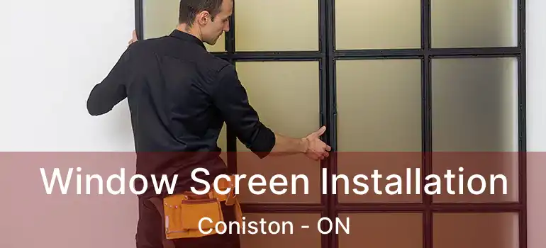  Window Screen Installation Coniston - ON