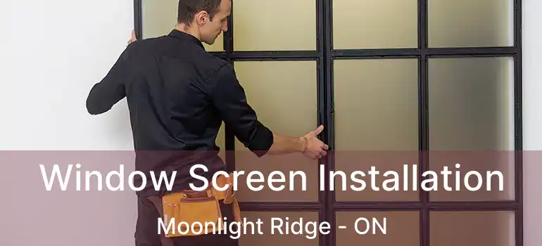  Window Screen Installation Moonlight Ridge - ON