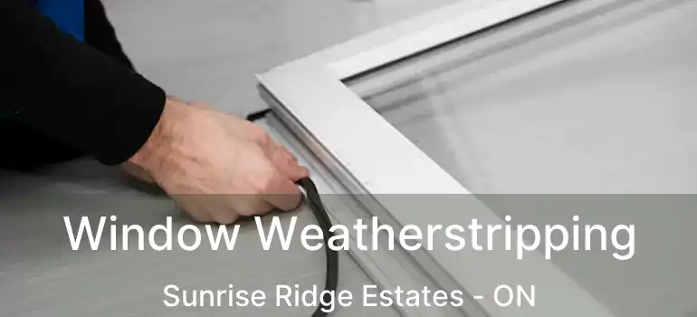  Window Weatherstripping Sunrise Ridge Estates - ON